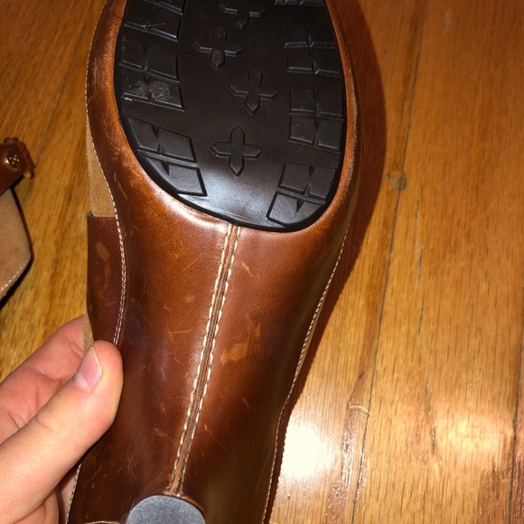 Cole Haan Womens Heels Brown Leather Closed Toed - Picture 6 of 9